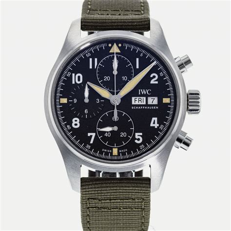 iwc ref 3879|IWC Pilot Spitfire Chronograph Pilot's Watch Chronograph .